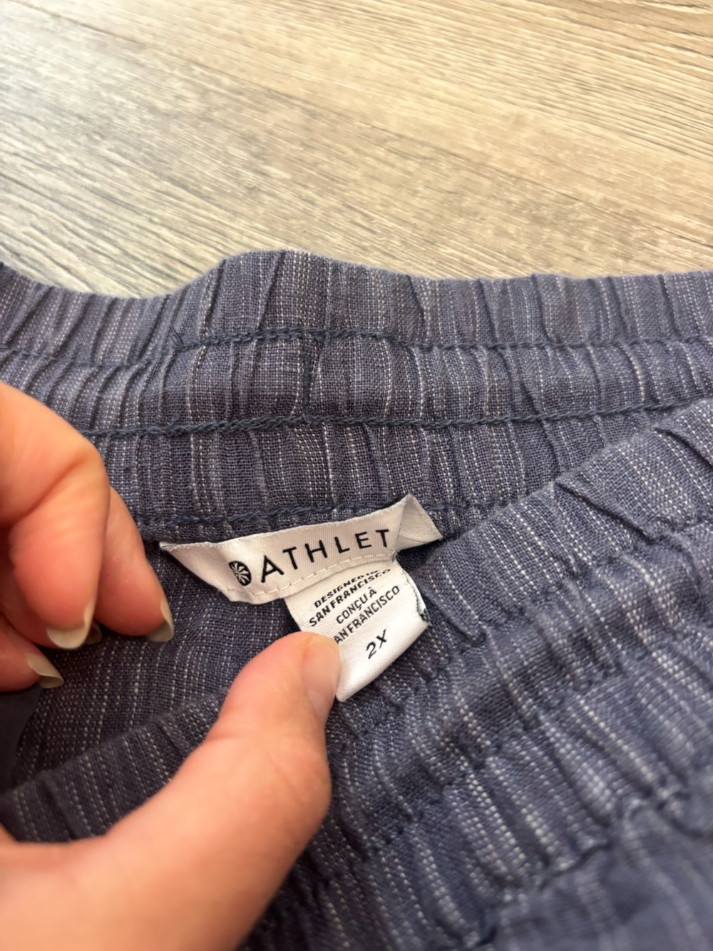 Athleta Linen Navy Cabo Pants Casual Drawstring Linen-Blend Pants size 2X XXL - Picture 4 of 5